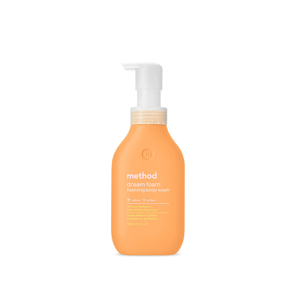 dream foam | foaming body wash - vetiver + amber. 13.5 fl oz