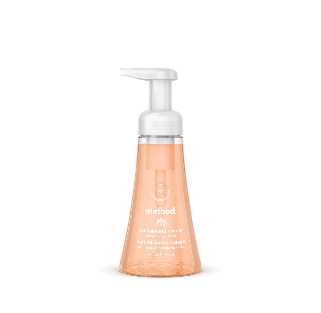 foaming hand wash - sandalwood + cedar. 10 fl oz
