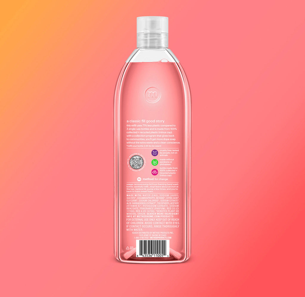 foaming hand wash refill - pink grapefruit. 28 fl oz 1