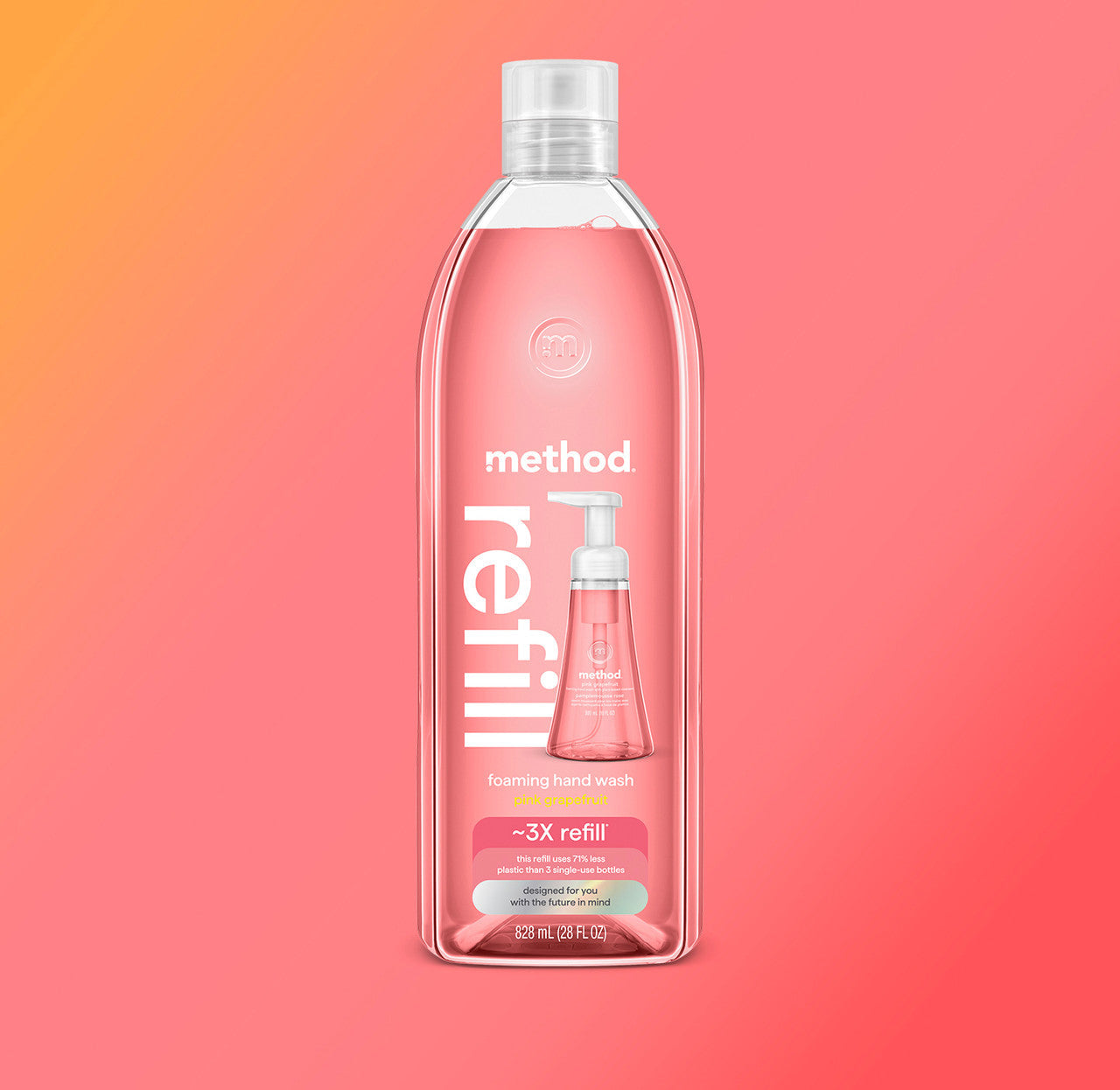 foaming hand wash refill - pink grapefruit. 28 fl oz 1