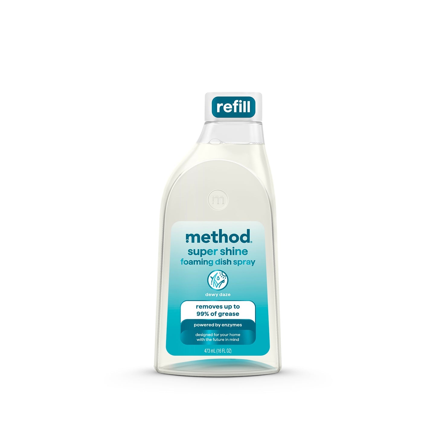 super shine foaming dish spray refill - dewy daze. 16 fl oz
