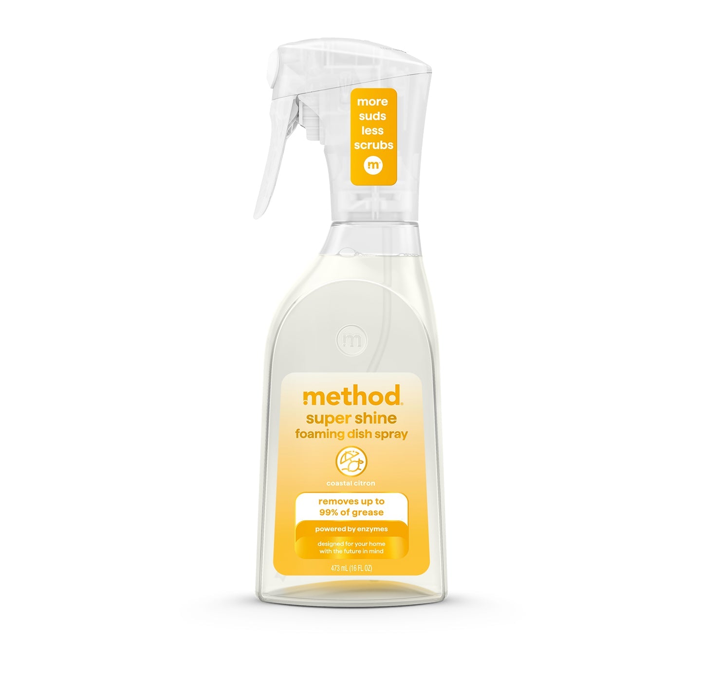 super shine foaming dish spray - coastal citron. 16 fl oz