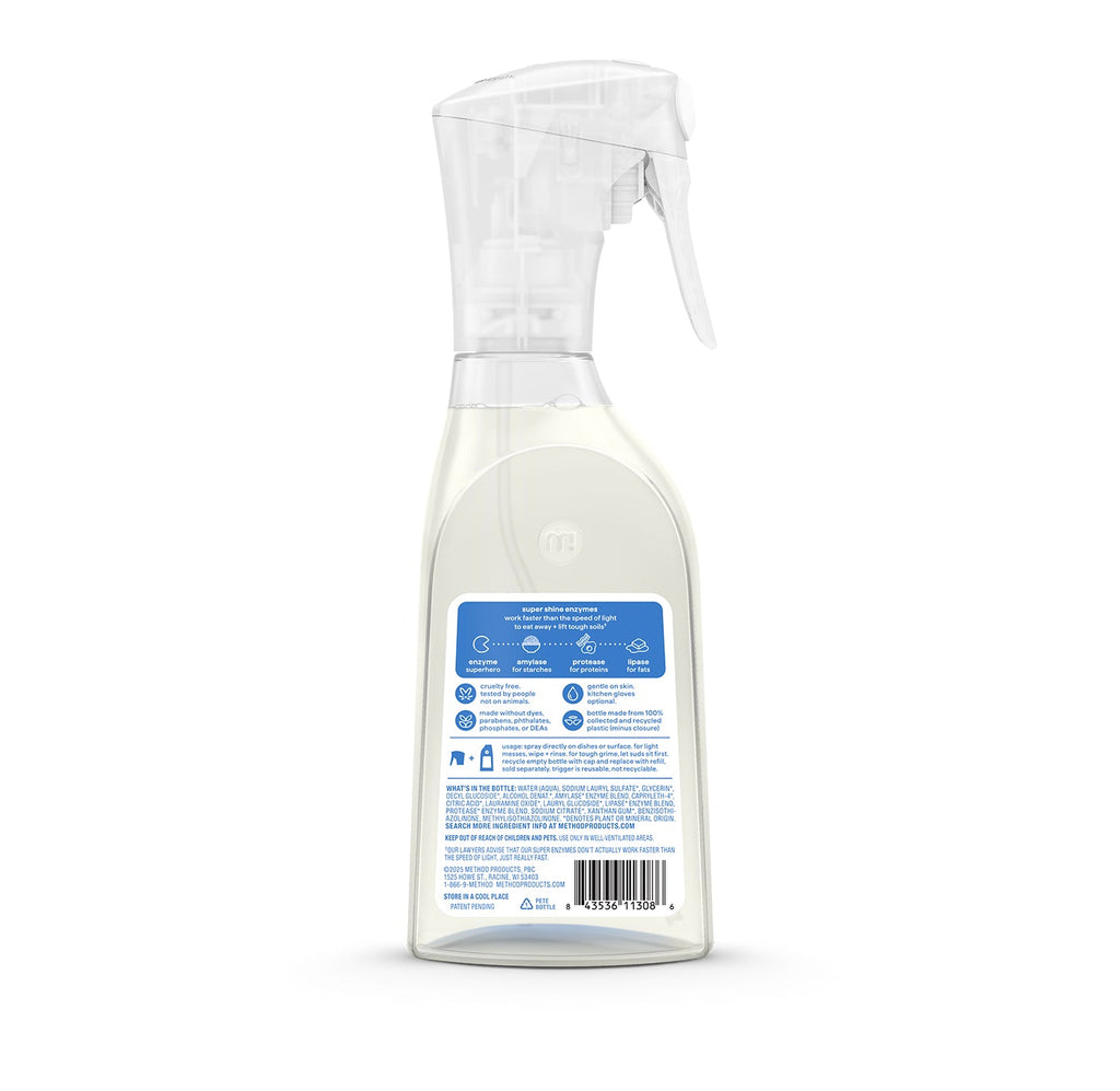 super shine foaming dish spray - free + clear. 16 fl oz