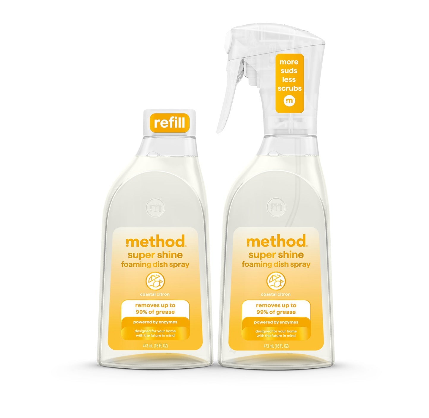 super shine foaming dish soap starter set - coastal citron. 32 fl oz
