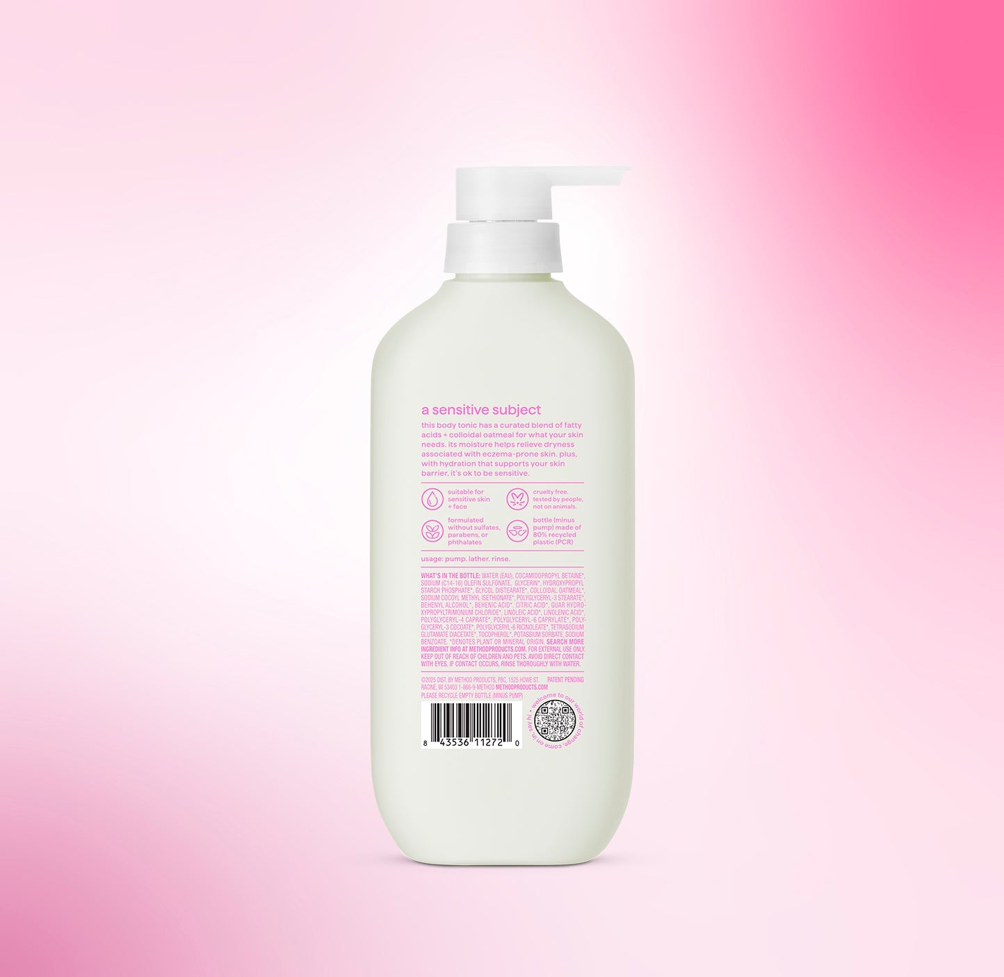 body wash tonic - barrier?supporting. fatty acids + colloidal oatmeal. 17 fl oz