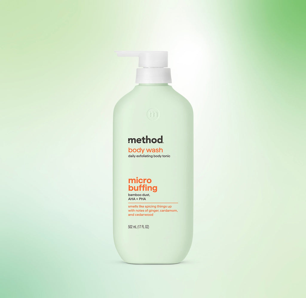 body wash tonic - micro buffing. bamboo dust . AHA + PHA. 17 fl oz