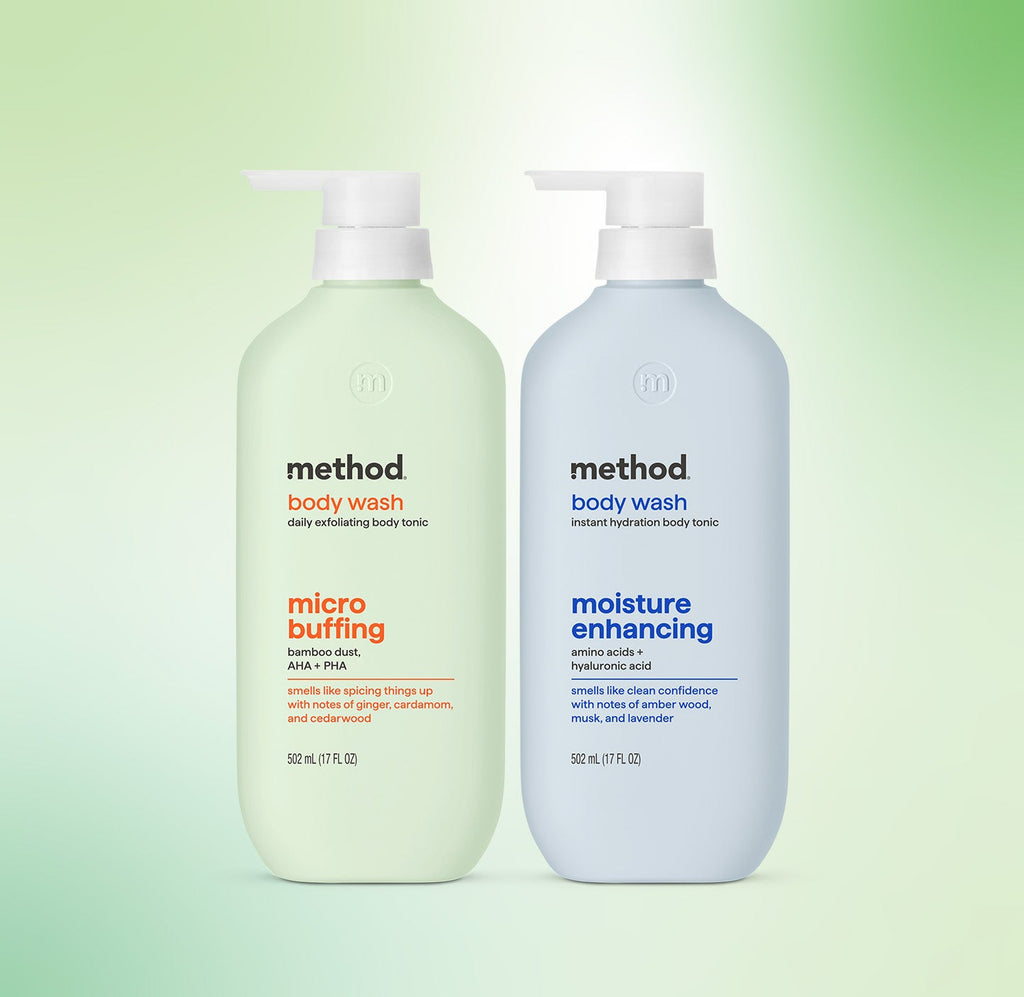 smooth hydration micro buffing + moisture enhancing body wash tonic bundle. 34 fl oz