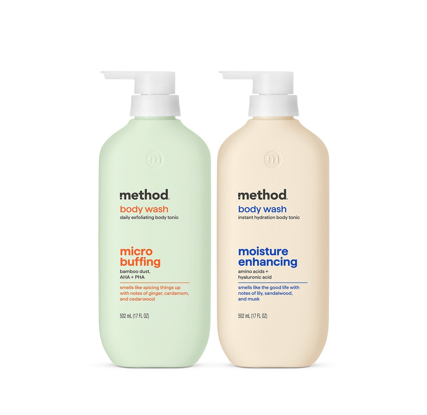 micro buffing + moisture enhancing body wash tonic bundle. 34 fl oz