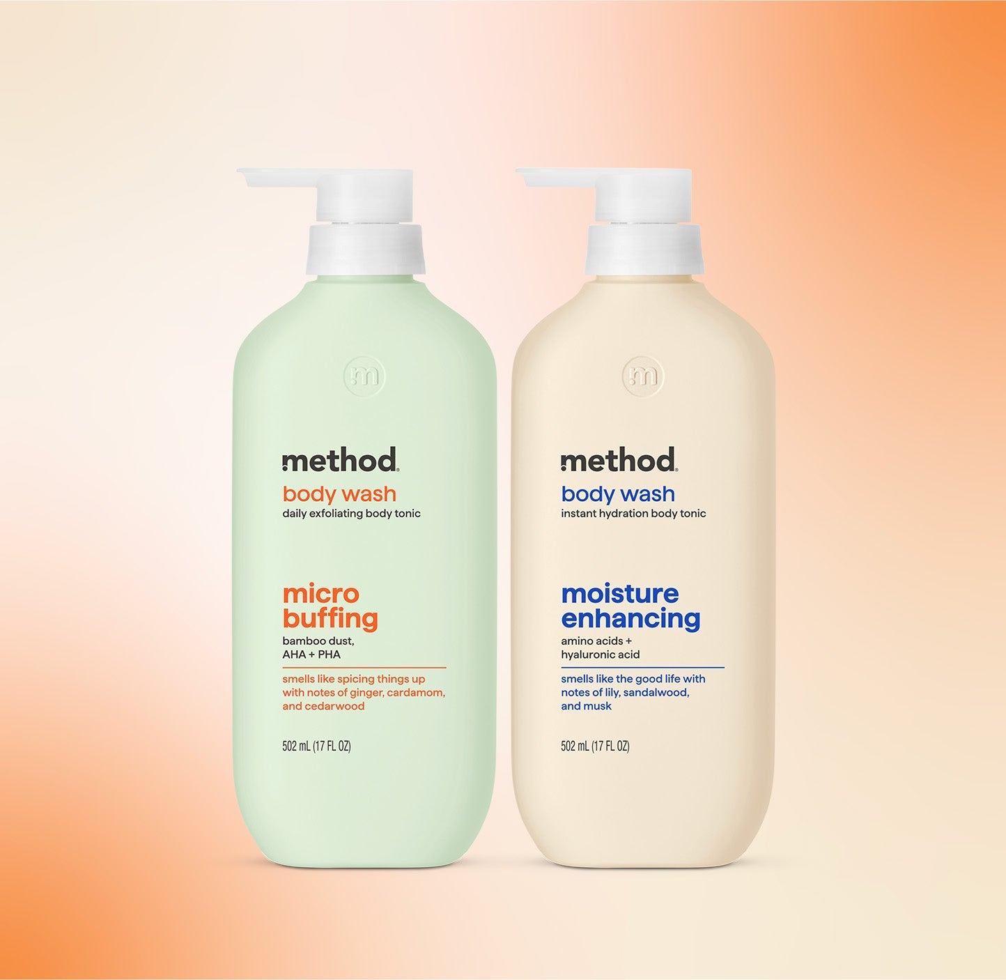 micro buffing + moisture enhancing body wash tonic bundle. 34 fl oz