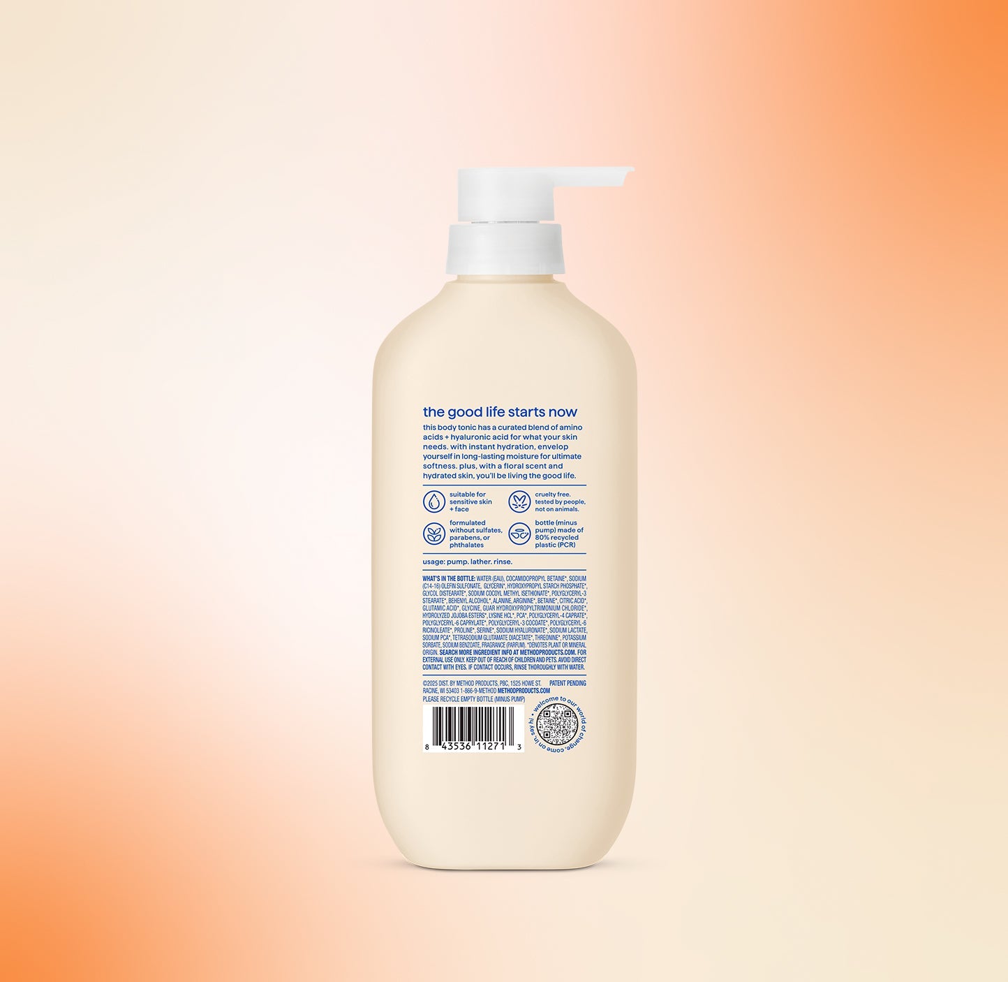 body wash tonic - moisture enhancing.?amino acids + hyaluronic acid. 17 fl oz