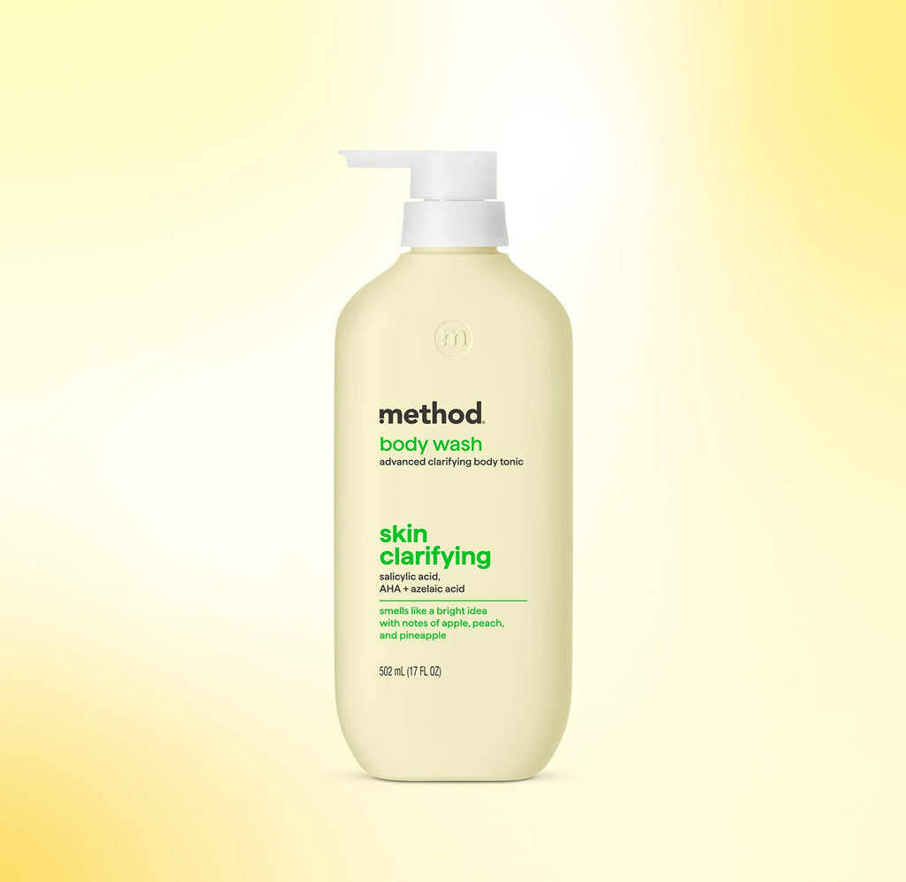 body wash tonic - skin?clarifying. salicylic acid. AHA + azelaic acid. 17 fl oz