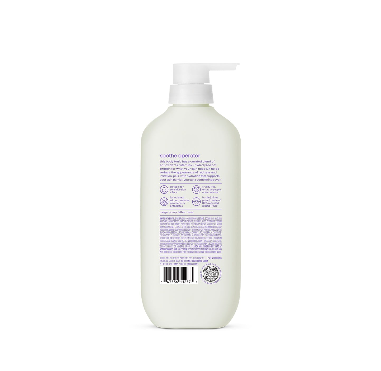 body wash tonic - ultra?comforting. antioxidants. vitamins + hydrolyzed oat protein. 17 fl oz