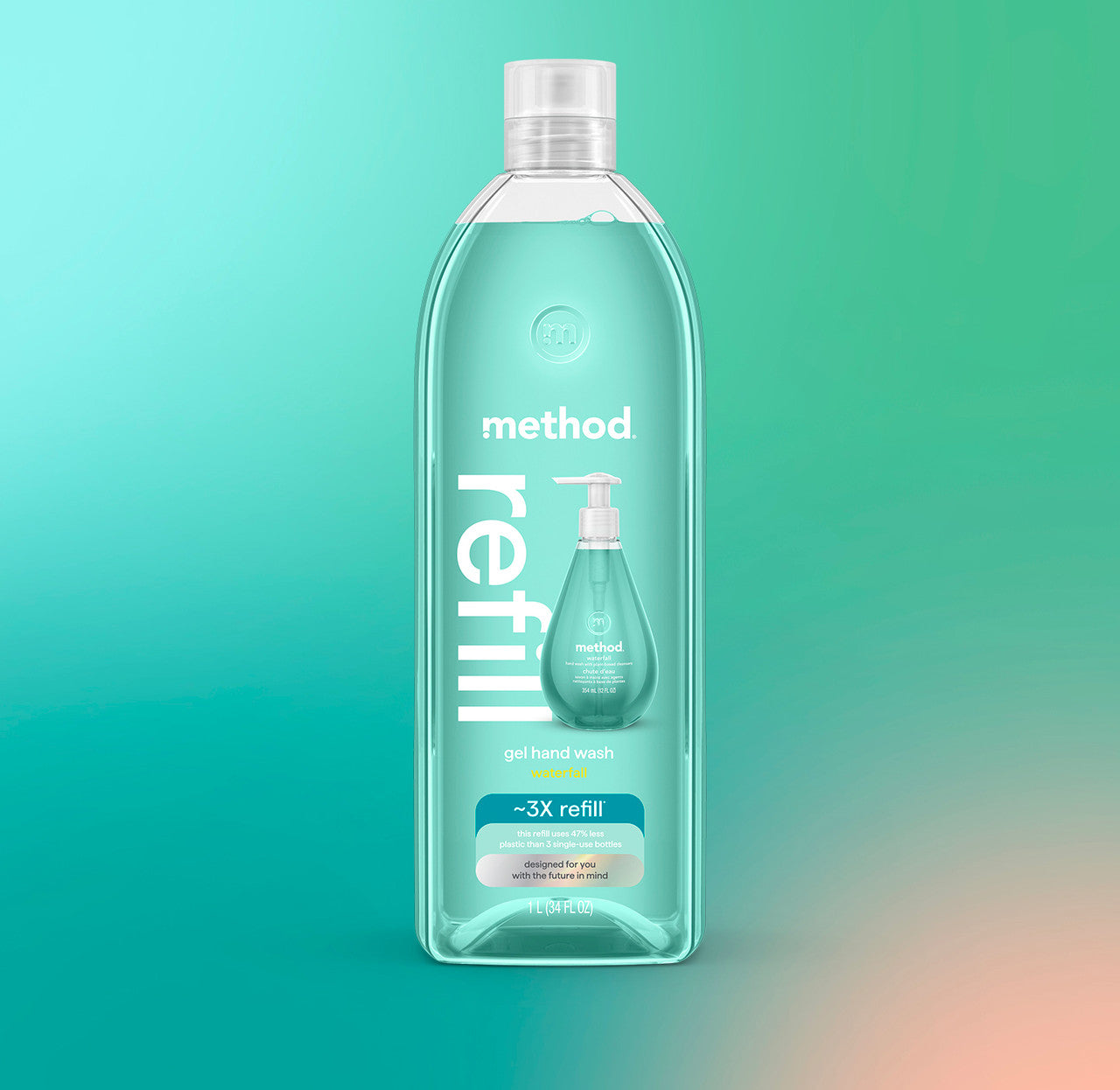 gel hand wash refill - waterfall. 34 fl oz 1