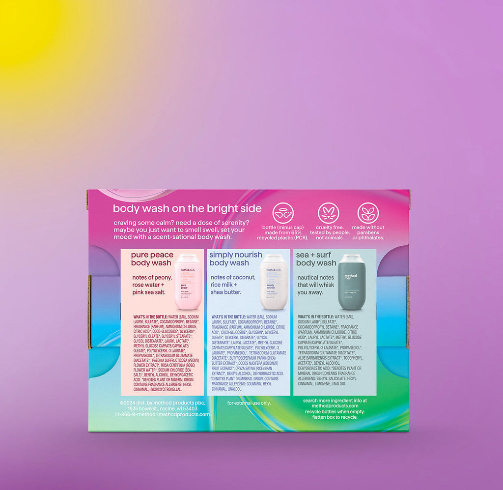 travel-sized gift set body wash trio. 10.2 oz