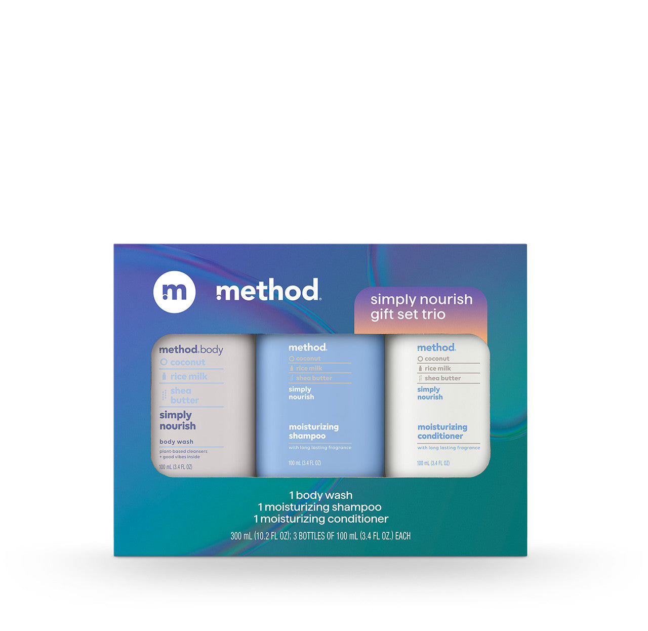 travel-sized gift set trio - simply nourish. 10.2 oz