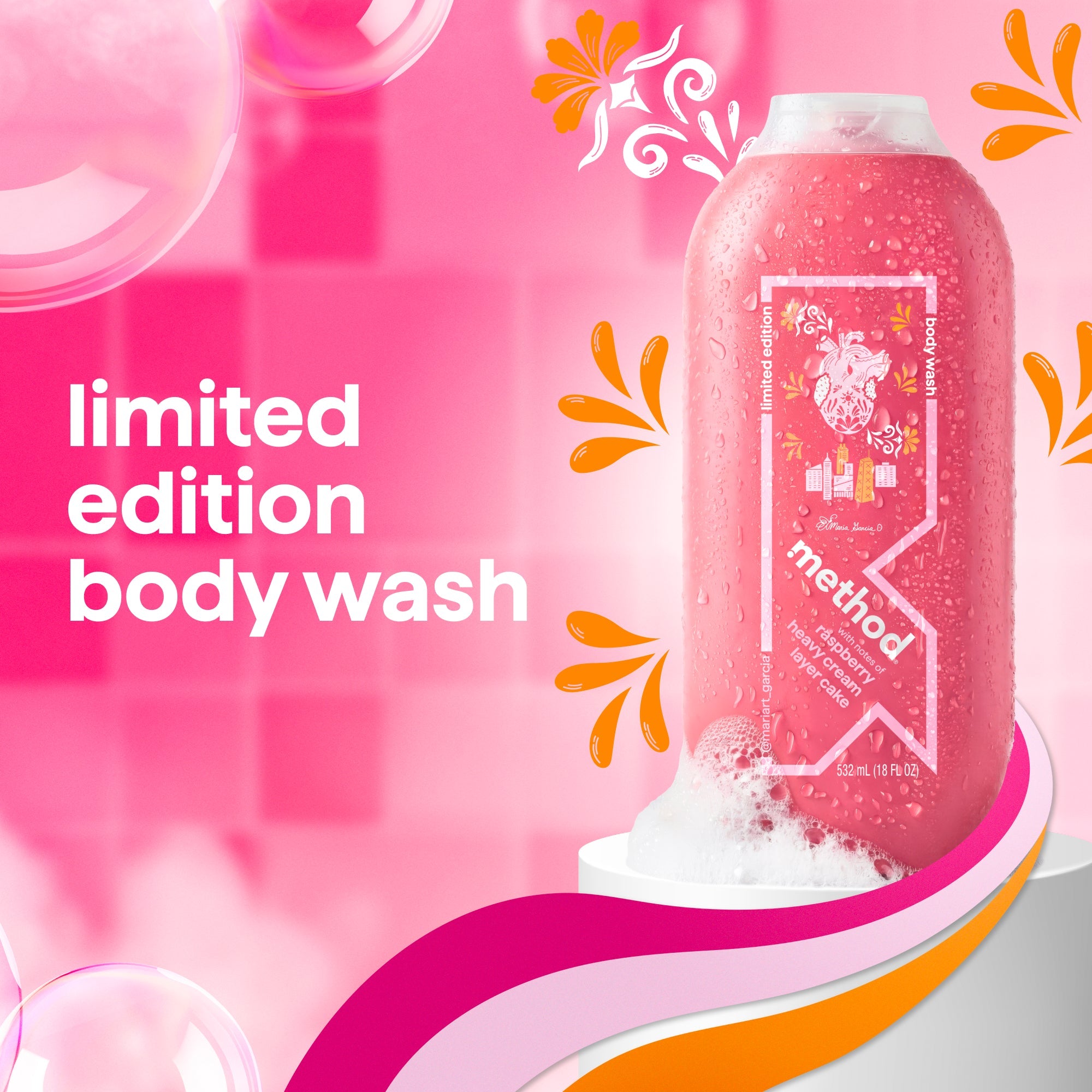 limited edition body wash. artist collection. chicago