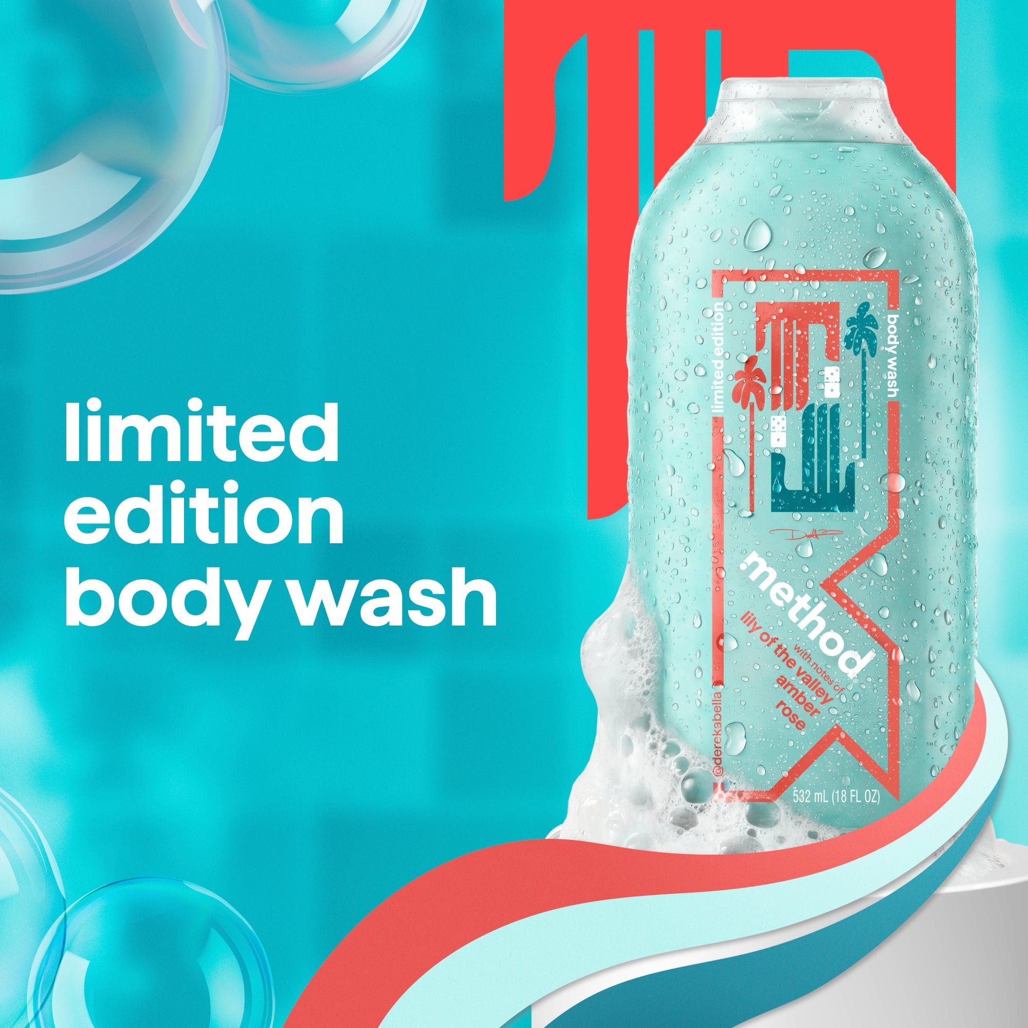 limited edition body wash. artist collection. miami