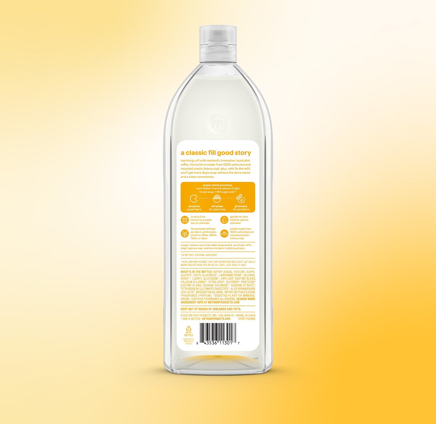 super shine liquid dish soap refill - coastal citron. 48 fl oz