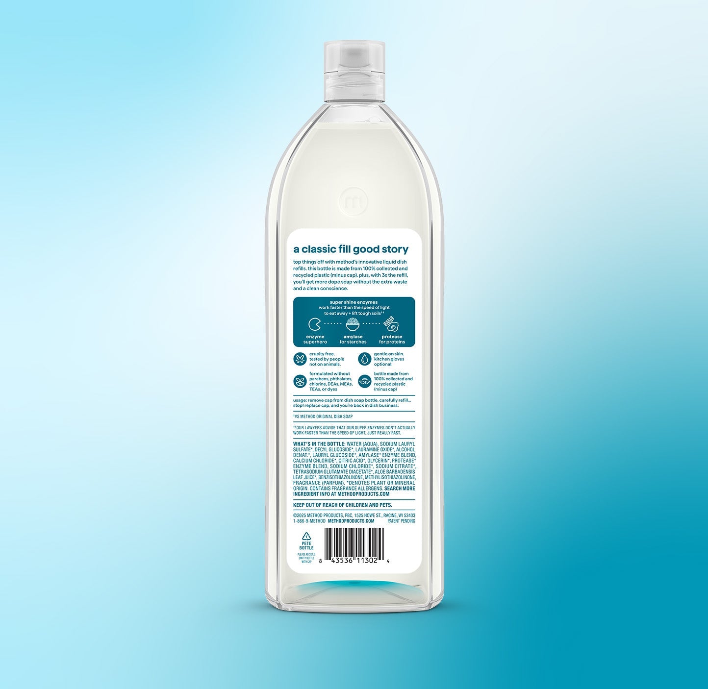 super shine liquid dish soap refill - dewy daze. 48 fl oz