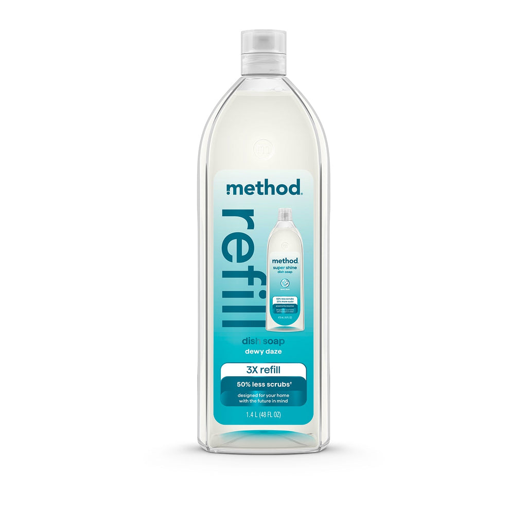super shine liquid dish soap refill - dewy daze. 48 fl oz