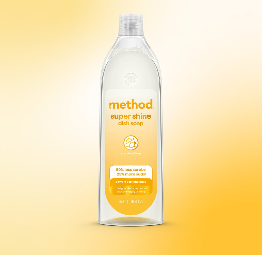 super shine liquid dish soap - coastal citron. 16 fl oz