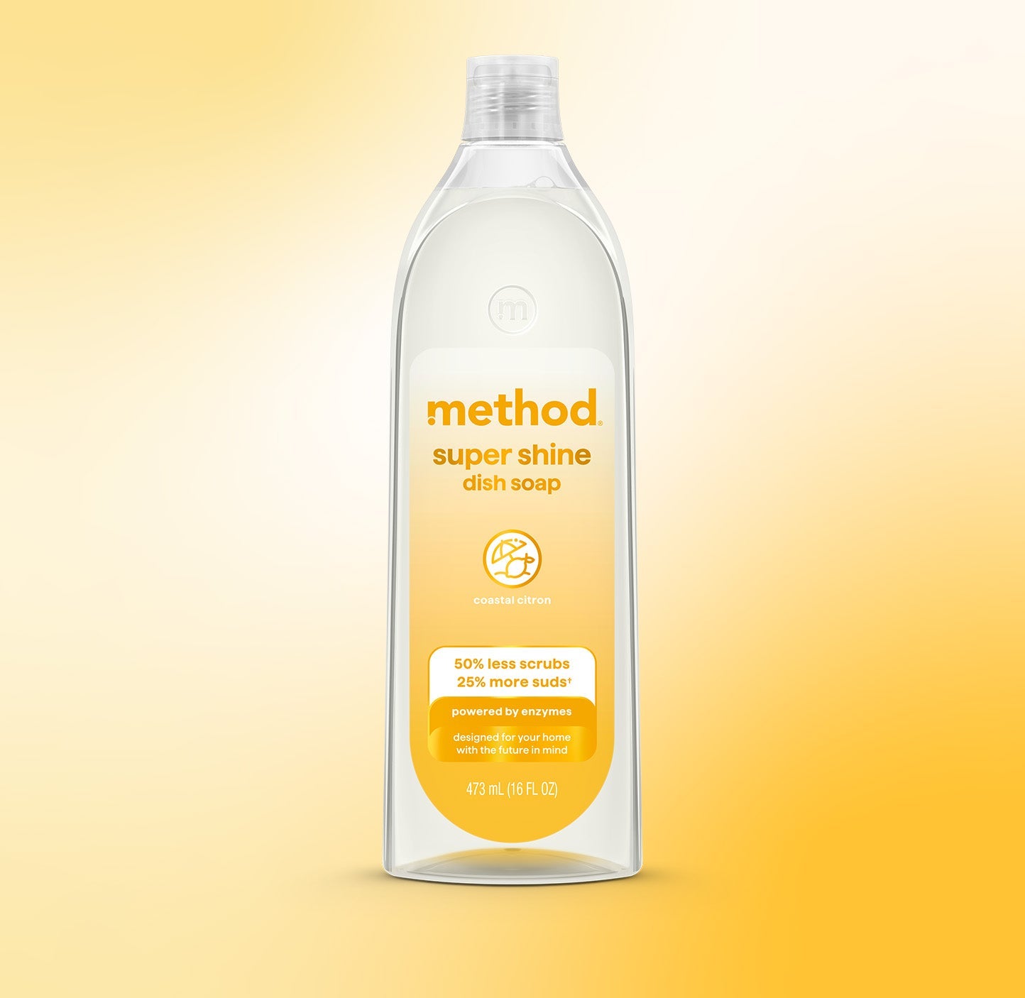 super shine liquid dish soap - coastal citron. 16 fl oz