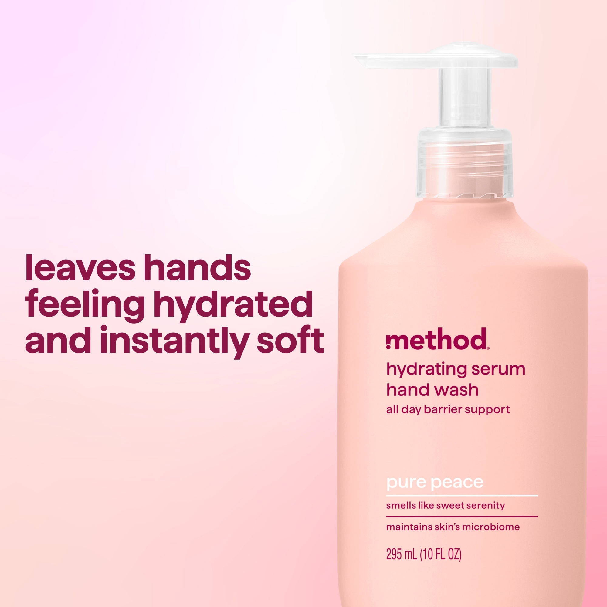hydrating serum hand wash - pure peace. 10 oz