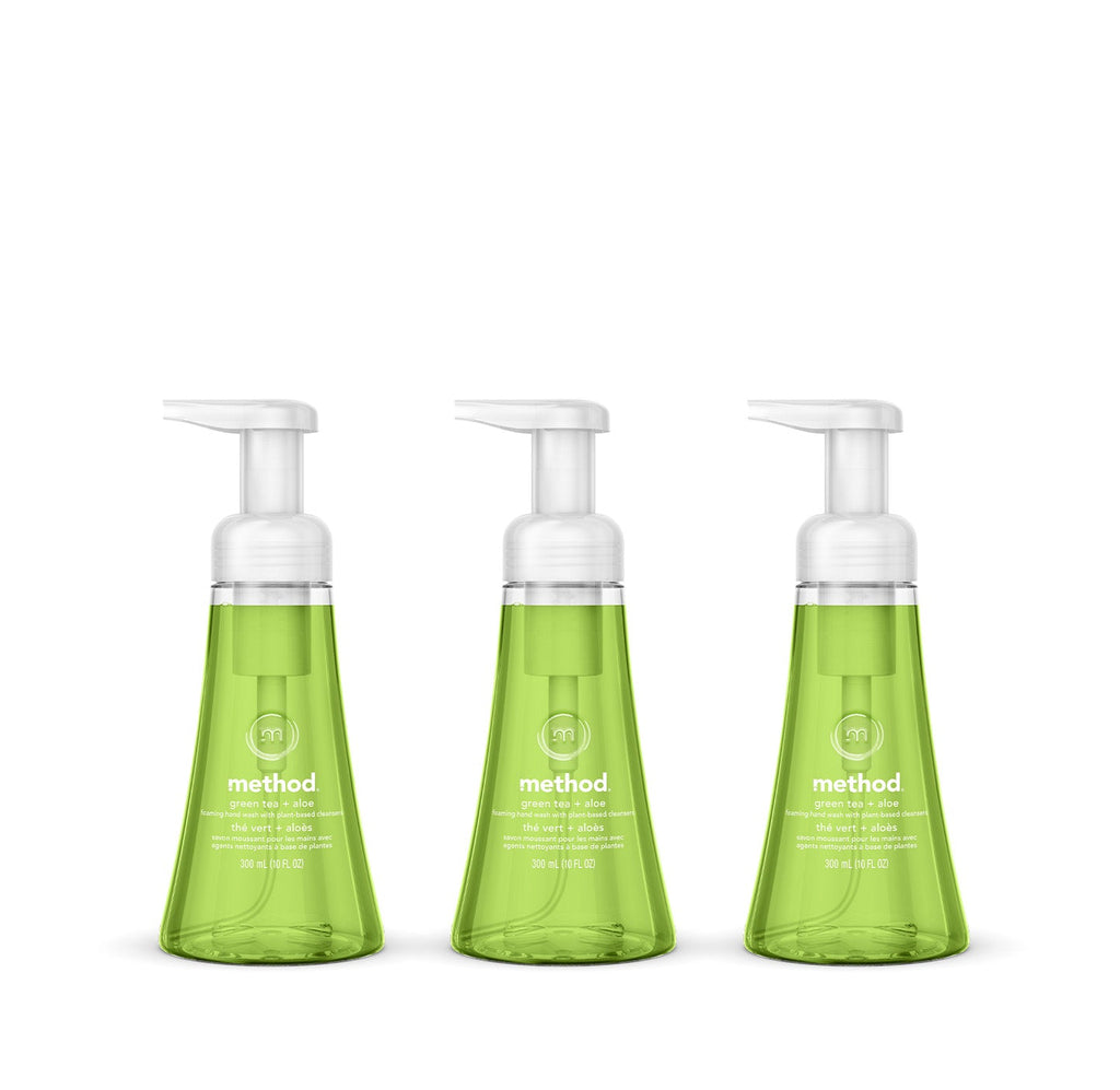 green tea + aloe foaming hand wash 3-count bundle