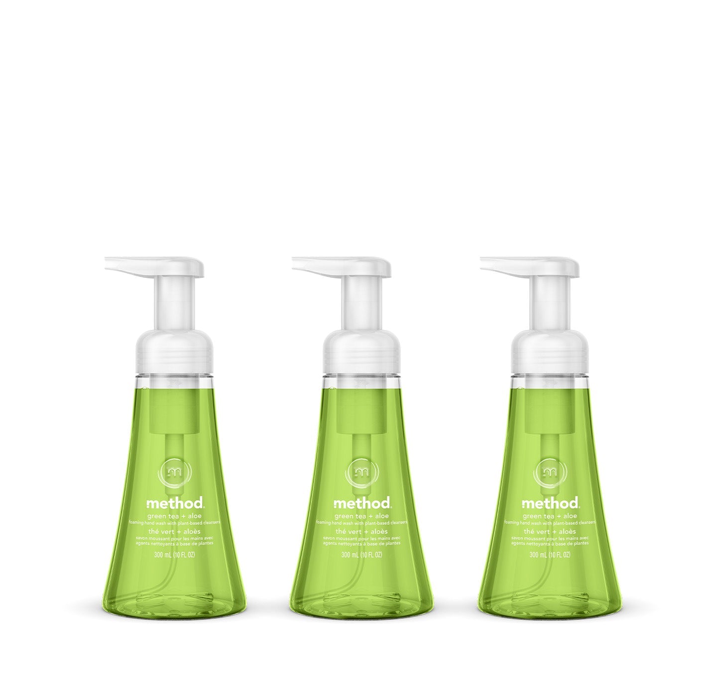green tea + aloe foaming hand wash 3-count bundle