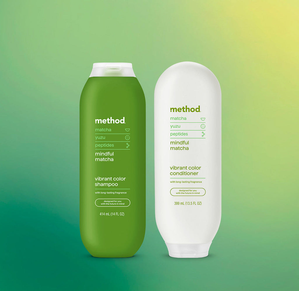 vibrant color shampoo + conditioner bundle - mindful matcha. 27.5 oz
