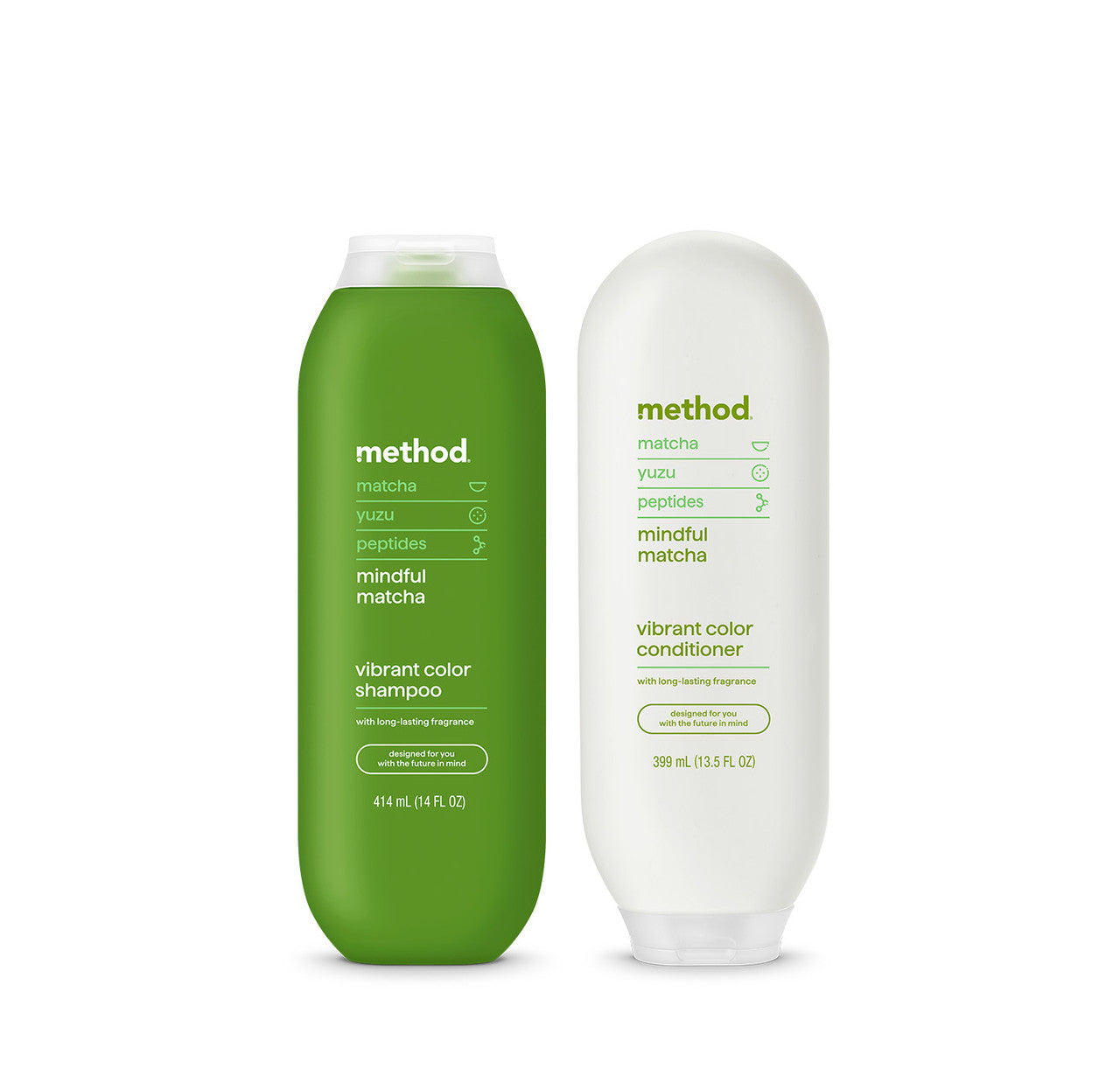 vibrant color shampoo + conditioner bundle - mindful matcha. 27.5 oz