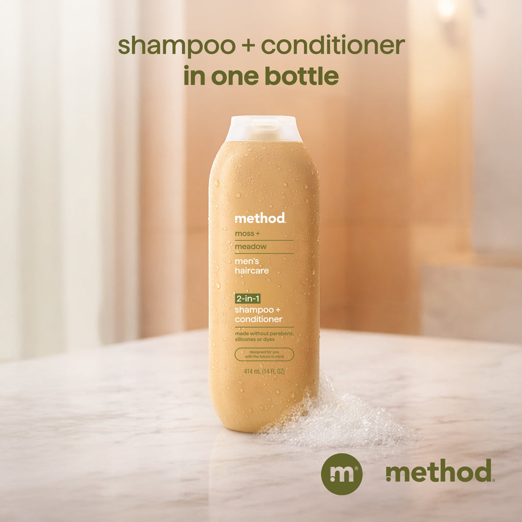 men 2-in-1 shampoo + conditioner - moss + meadow. 14 fl oz