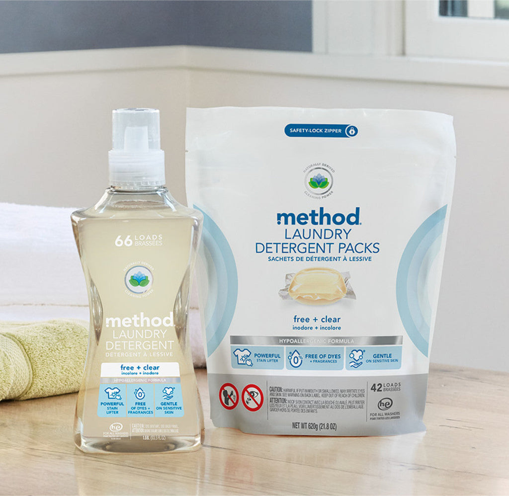 laundry detergent - free + clear. 53.5 fl oz