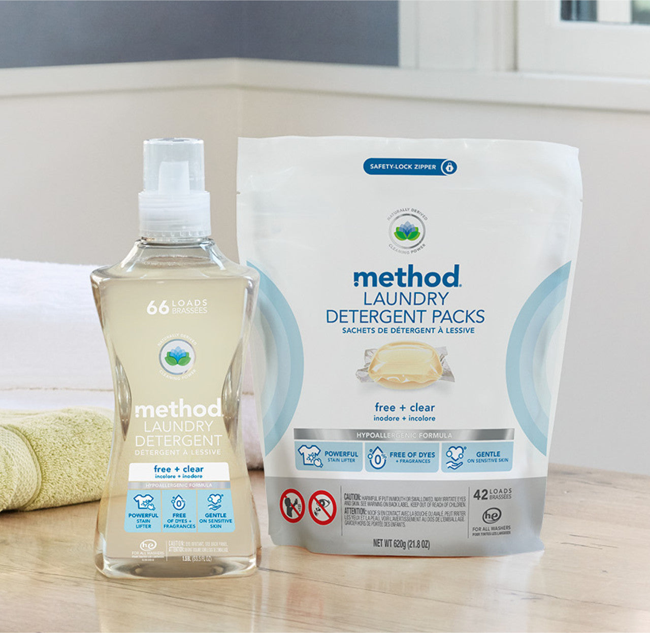 laundry detergent - free + clear. 53.5 fl oz