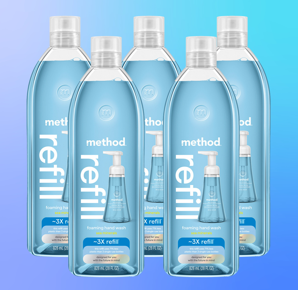 sea minerals foaming hand wash refill 5-count bundle. 140 fl oz