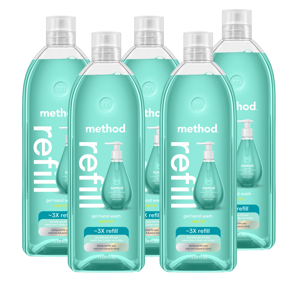 waterfall gel hand wash refill 5-count bundle. 170 fl oz