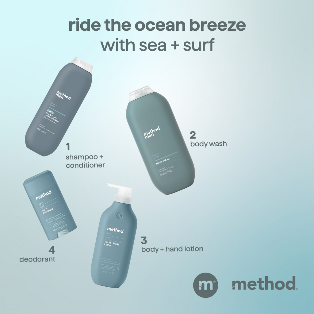 men 2-in-1 shampoo + conditioner - sea + surf. 14 fl oz