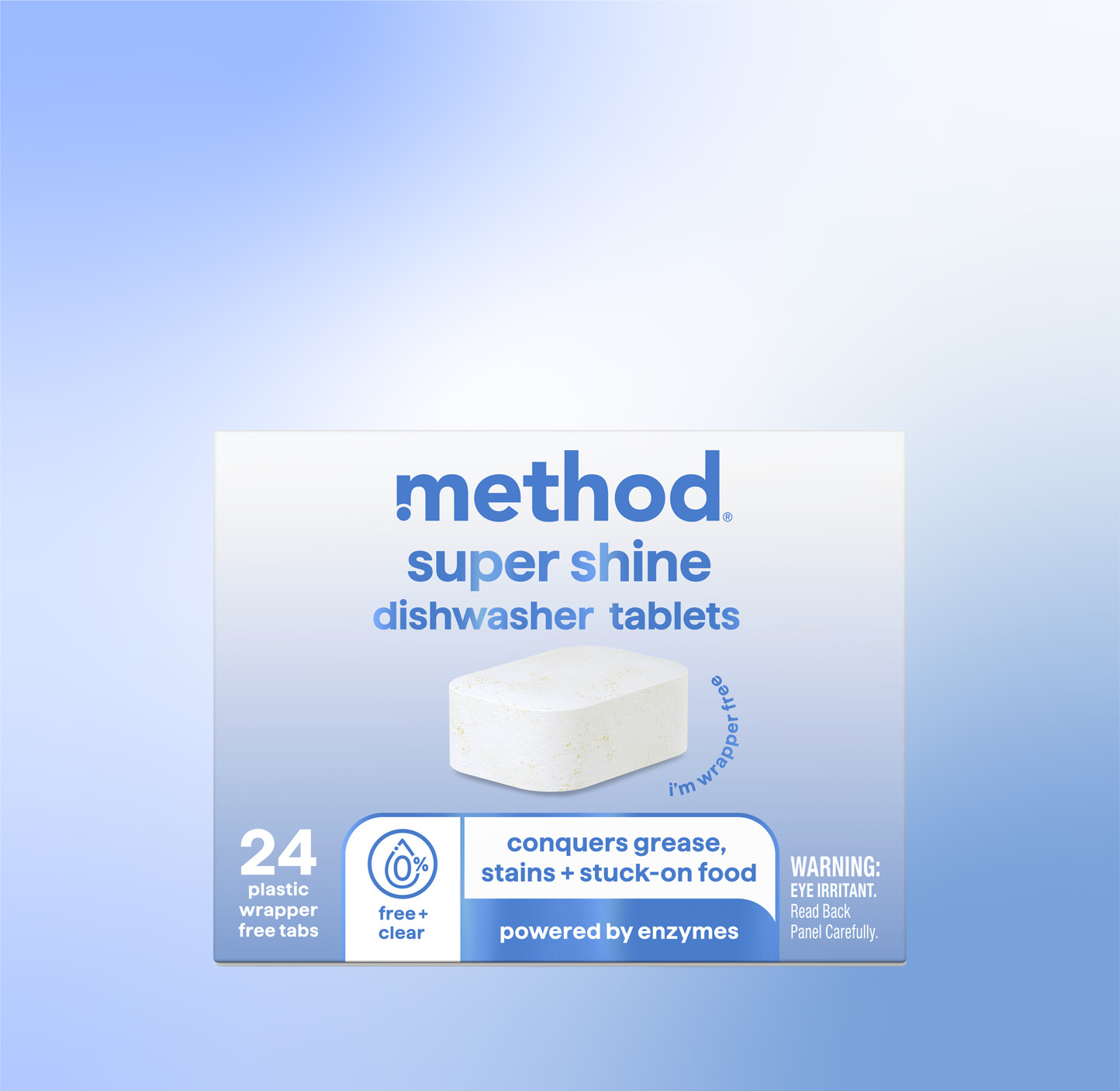 super shine dishwasher tablets - free + clear. 24 ct