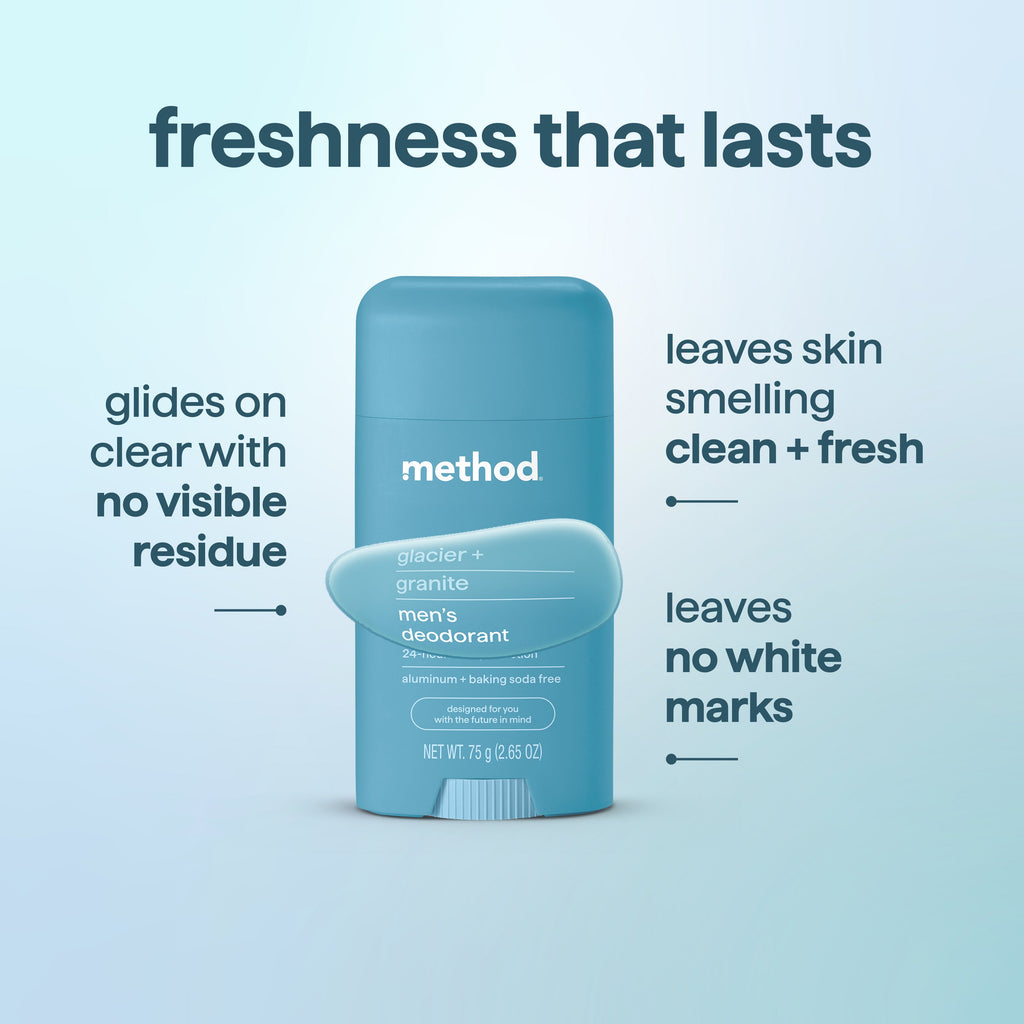 deodorant - glacier + granite. 2.65 oz