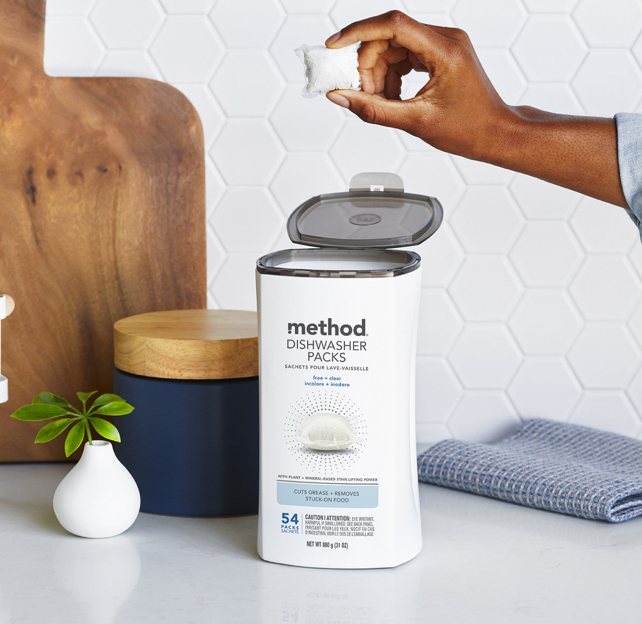 dishwasher packs - free + clear. 54 ct
