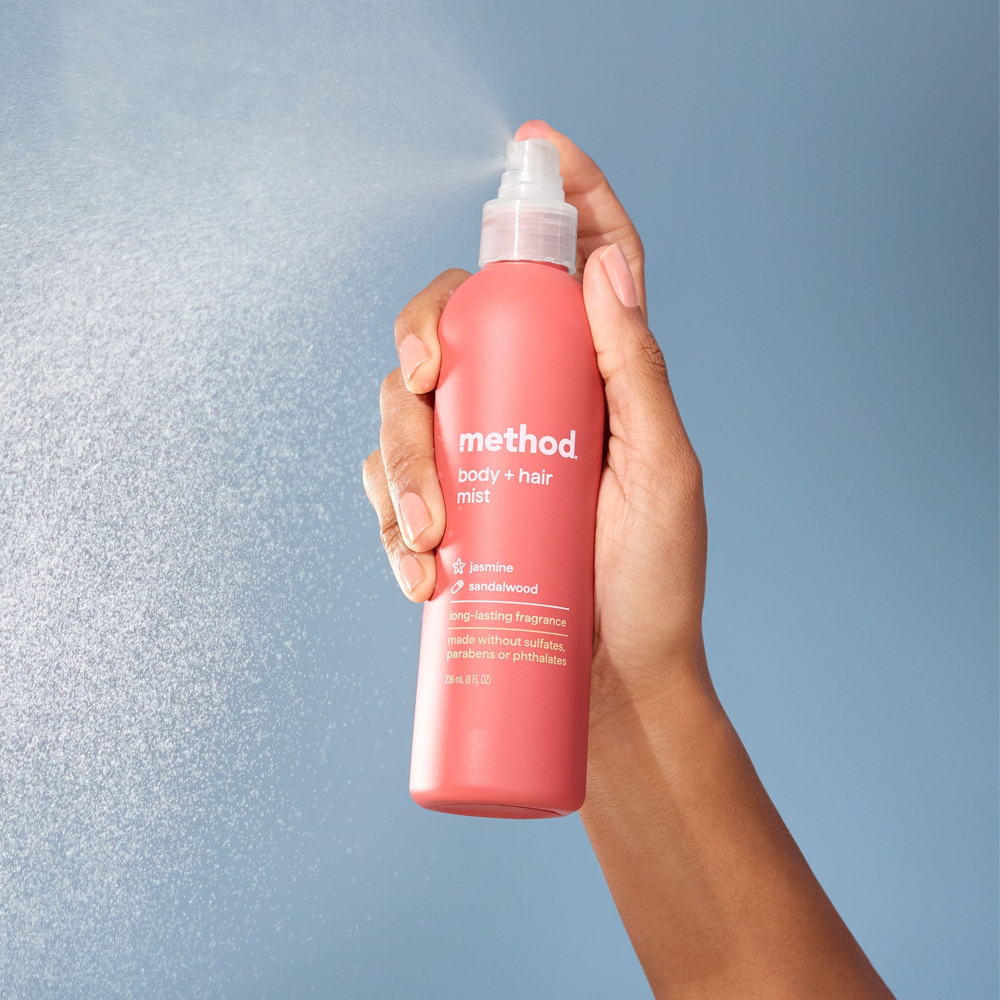 body + hair mist - jasmine + sandalwood. 8 fl oz