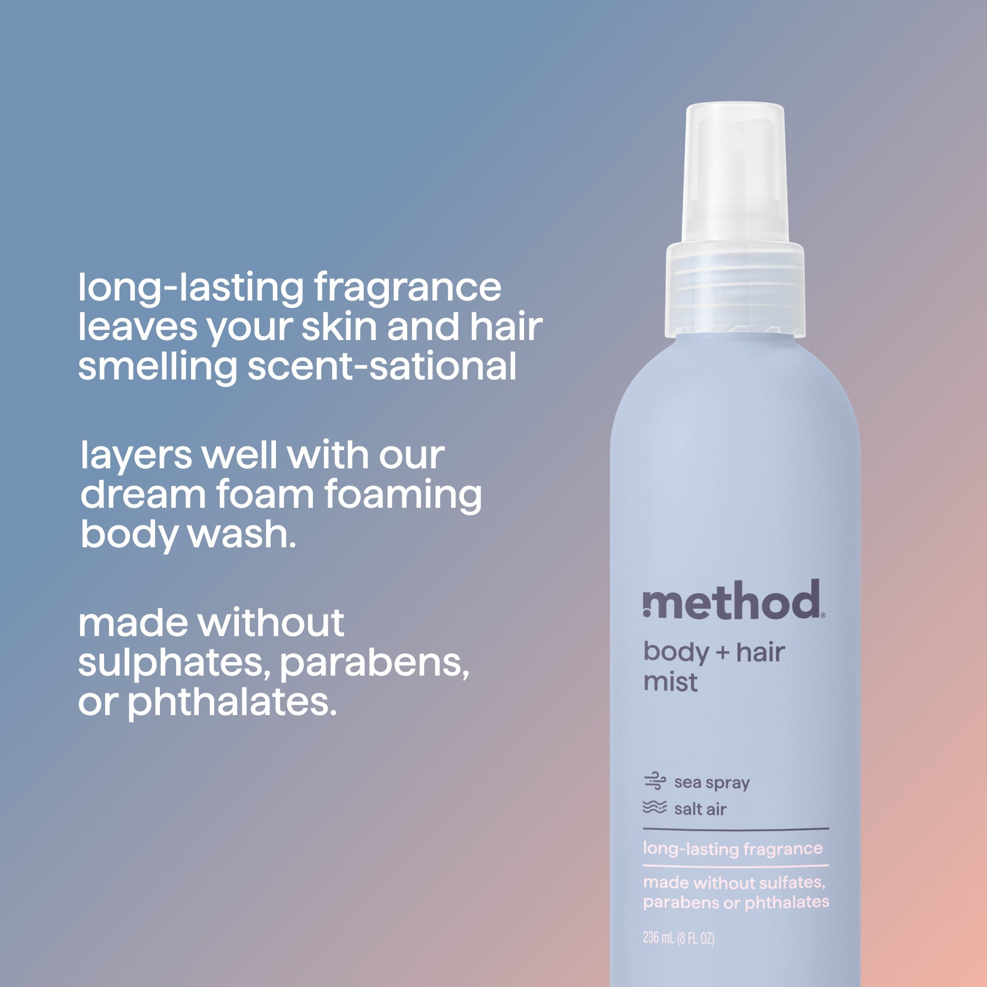 body + hair mist - sea spray + salt air. 8 fl oz