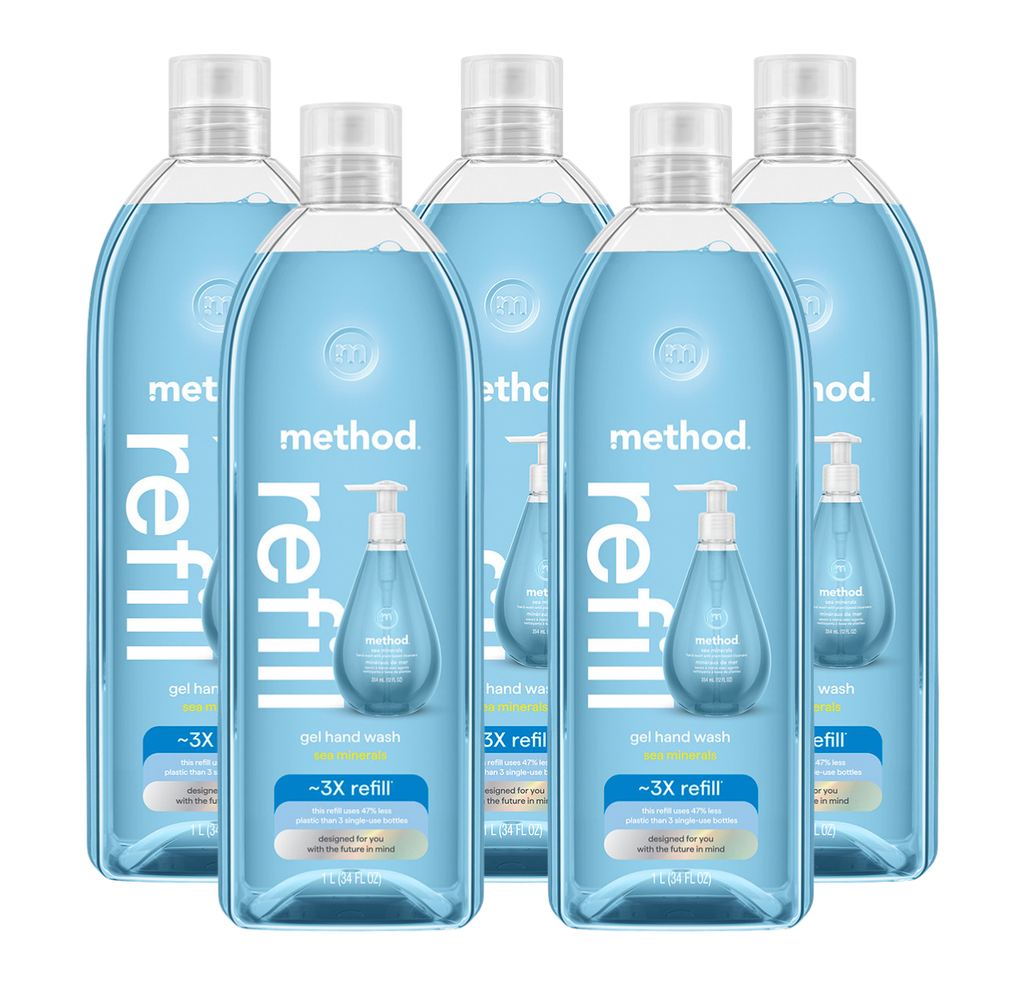 sea minerals gel hand wash refill 5-count bundle. 170 fl oz