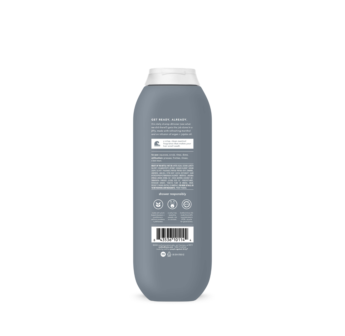 men 2-in-1 shampoo + conditioner - sea + surf. 14 fl oz